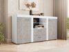 Chest of drawers Tucson 104 (White + Concrete)