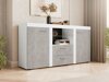 Chest of drawers Tucson 104 (White + Concrete)