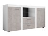 Chest of drawers Tucson 104 (White + Concrete)