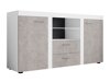 Chest of drawers Tucson 104 (White + Concrete)