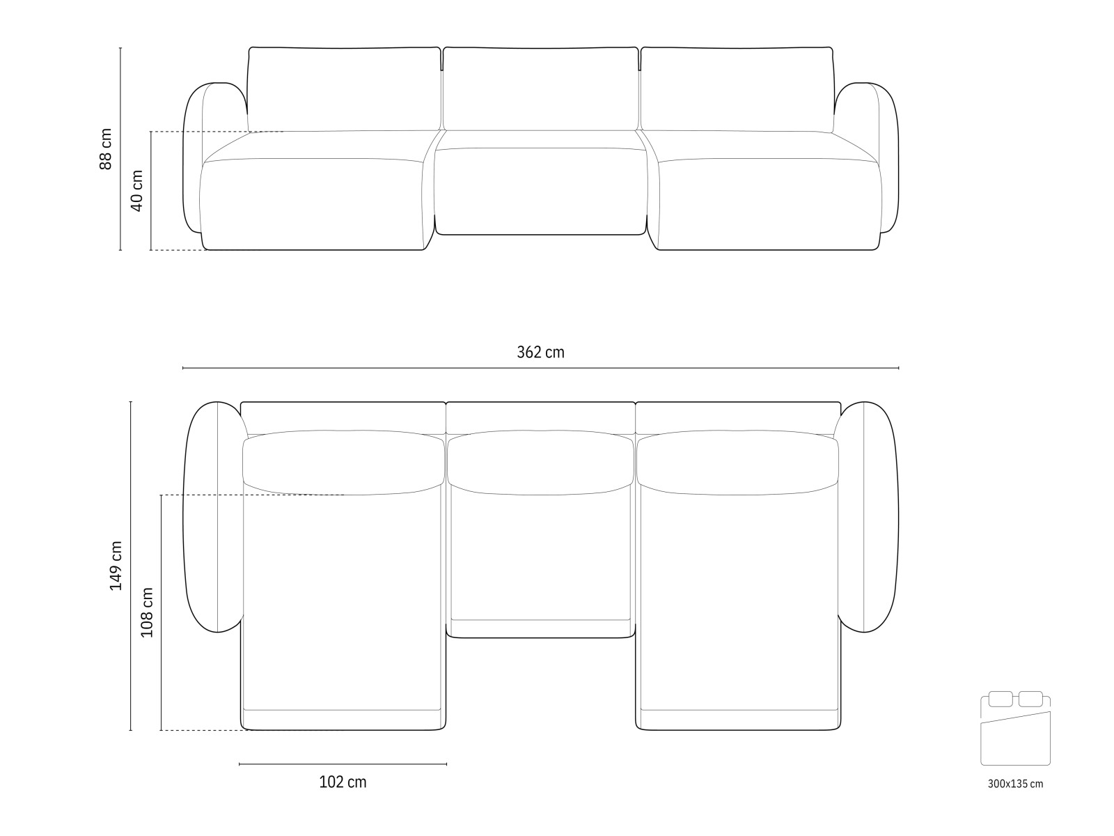 Corner sofa Franklin 208 (Eden 2)
