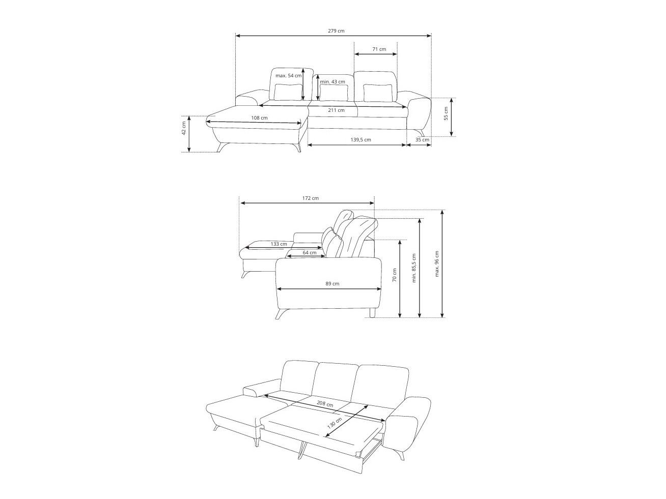 Corner sofa Kingston 200 (Avra 01)