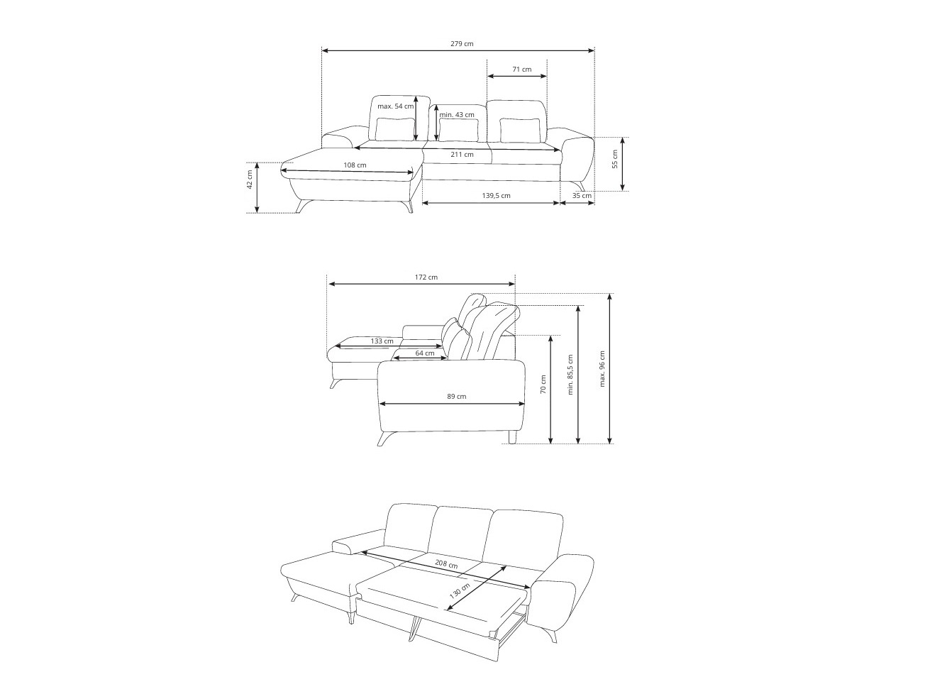 Corner sofa Kingston 200 (Avra 03)