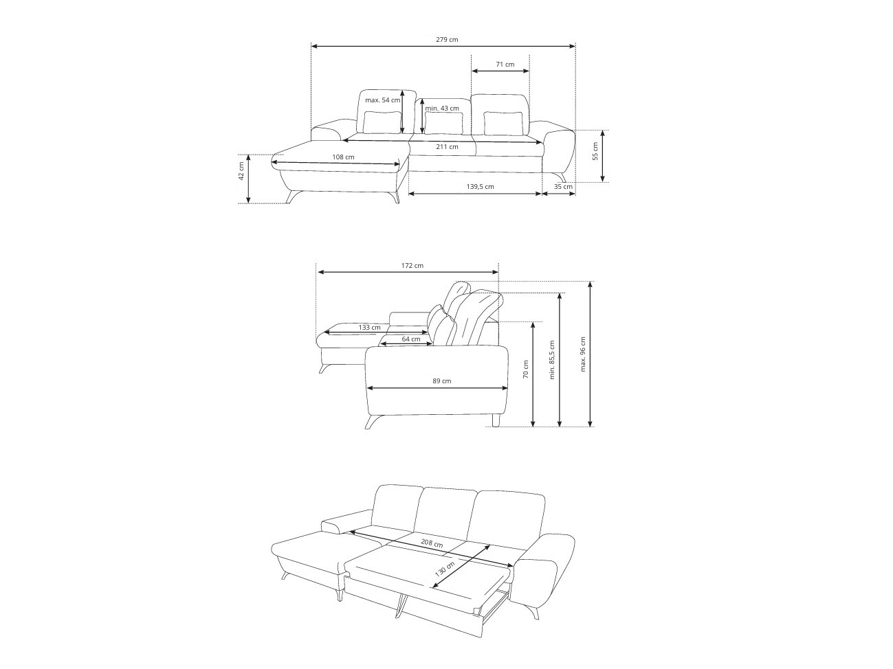 Corner sofa Kingston 200 (Avra 03)