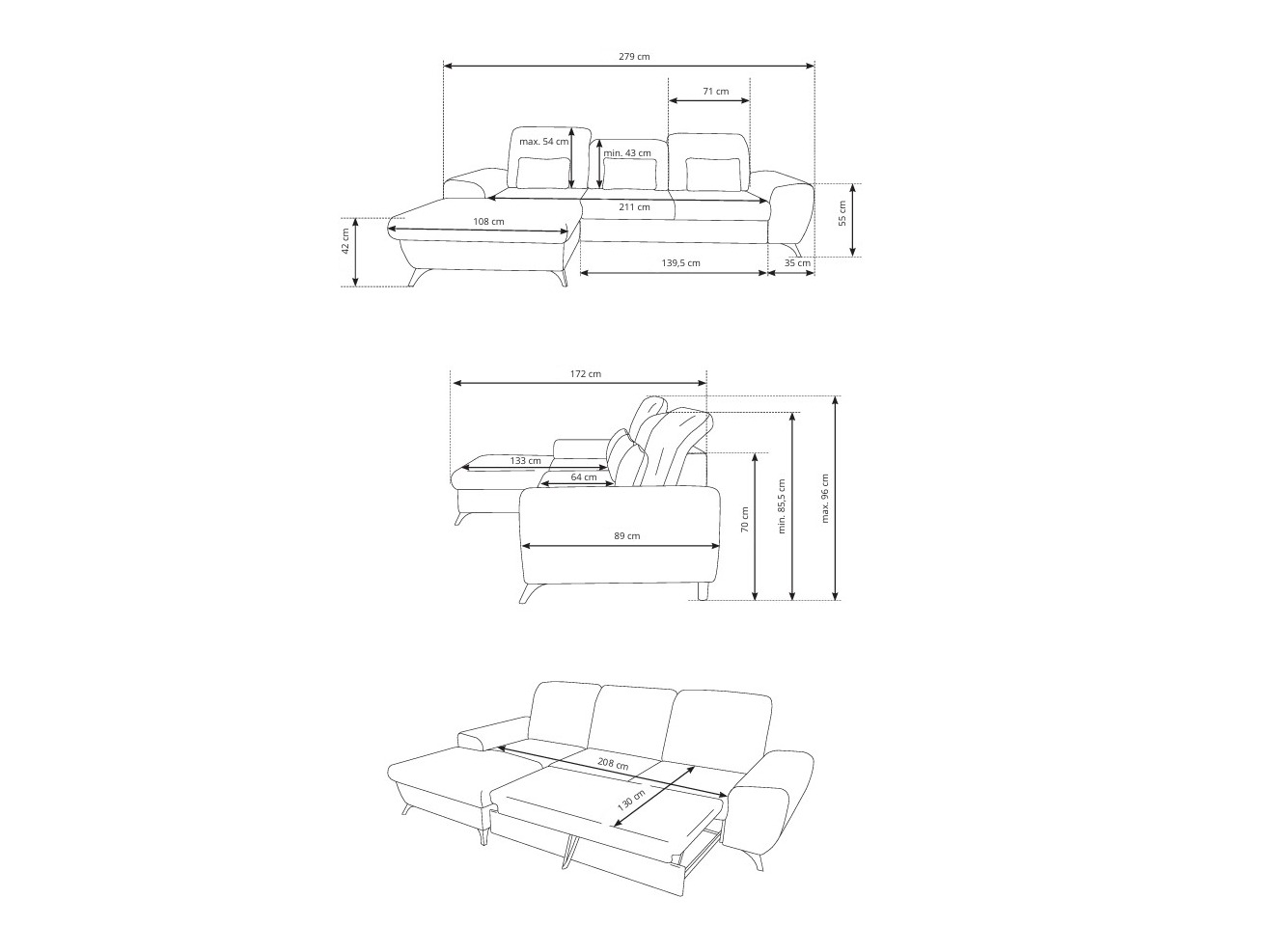 Corner sofa Kingston 200 (Avra 06)