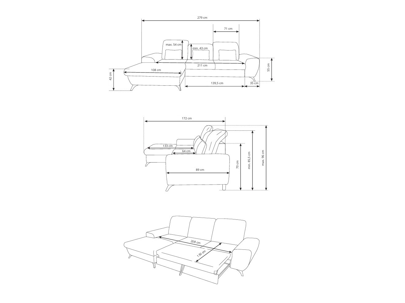 Corner sofa Kingston 200 (Avra 06)