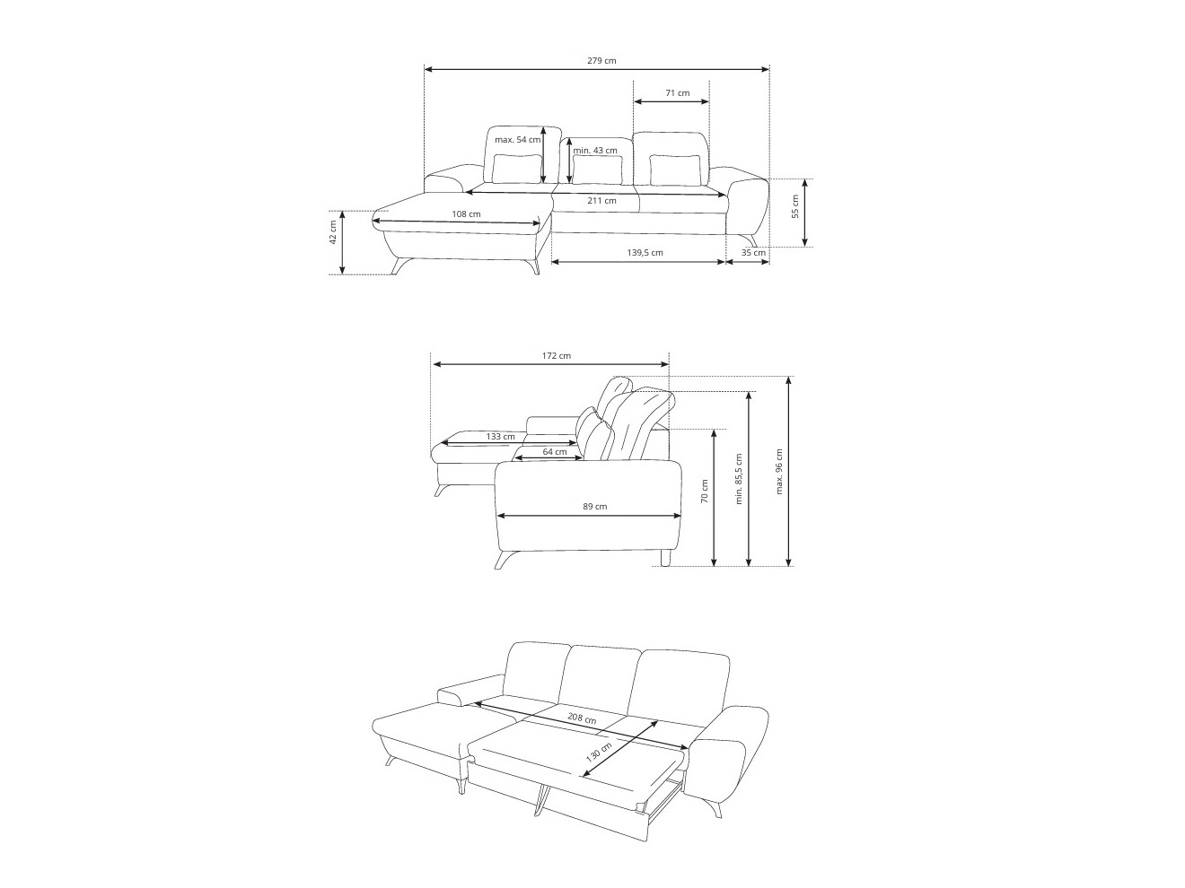 Corner sofa Kingston 200 (Avra 10)
