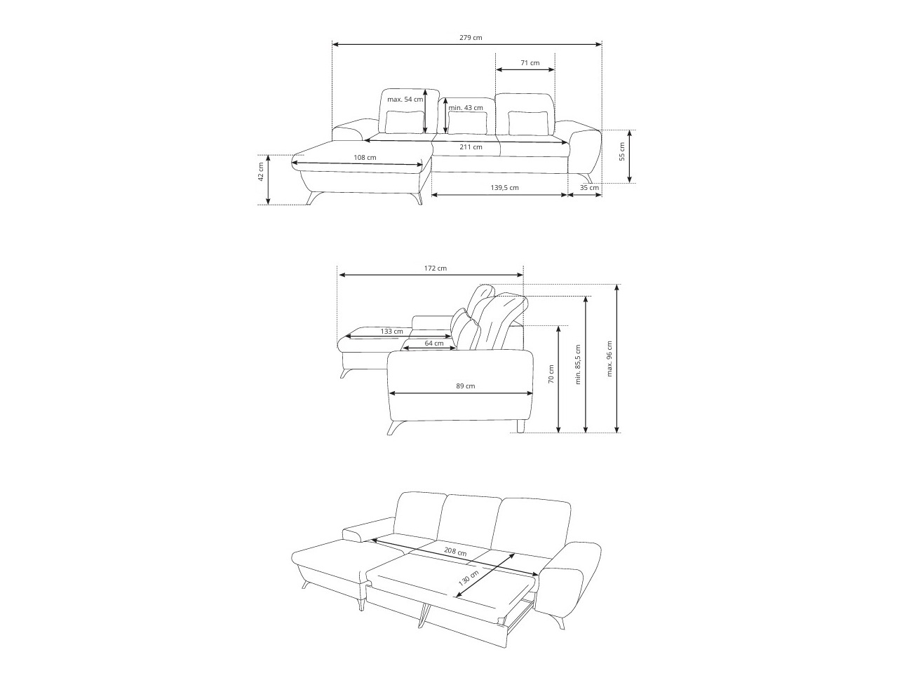 Corner sofa Kingston 200 (Avra 10)