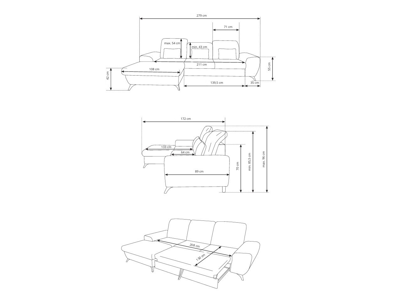 Corner sofa Kingston 200 (Avra 14)