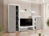 Living room set Tucson 103 (White + Concrete)
