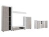 Living room set Tucson 106 (White + Concrete)