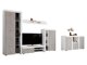Living room set Tucson 106 (White + Concrete)