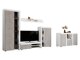 Living room set Tucson 106 (White + Concrete)
