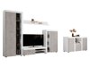 Living room set Tucson 106 (White + Concrete)