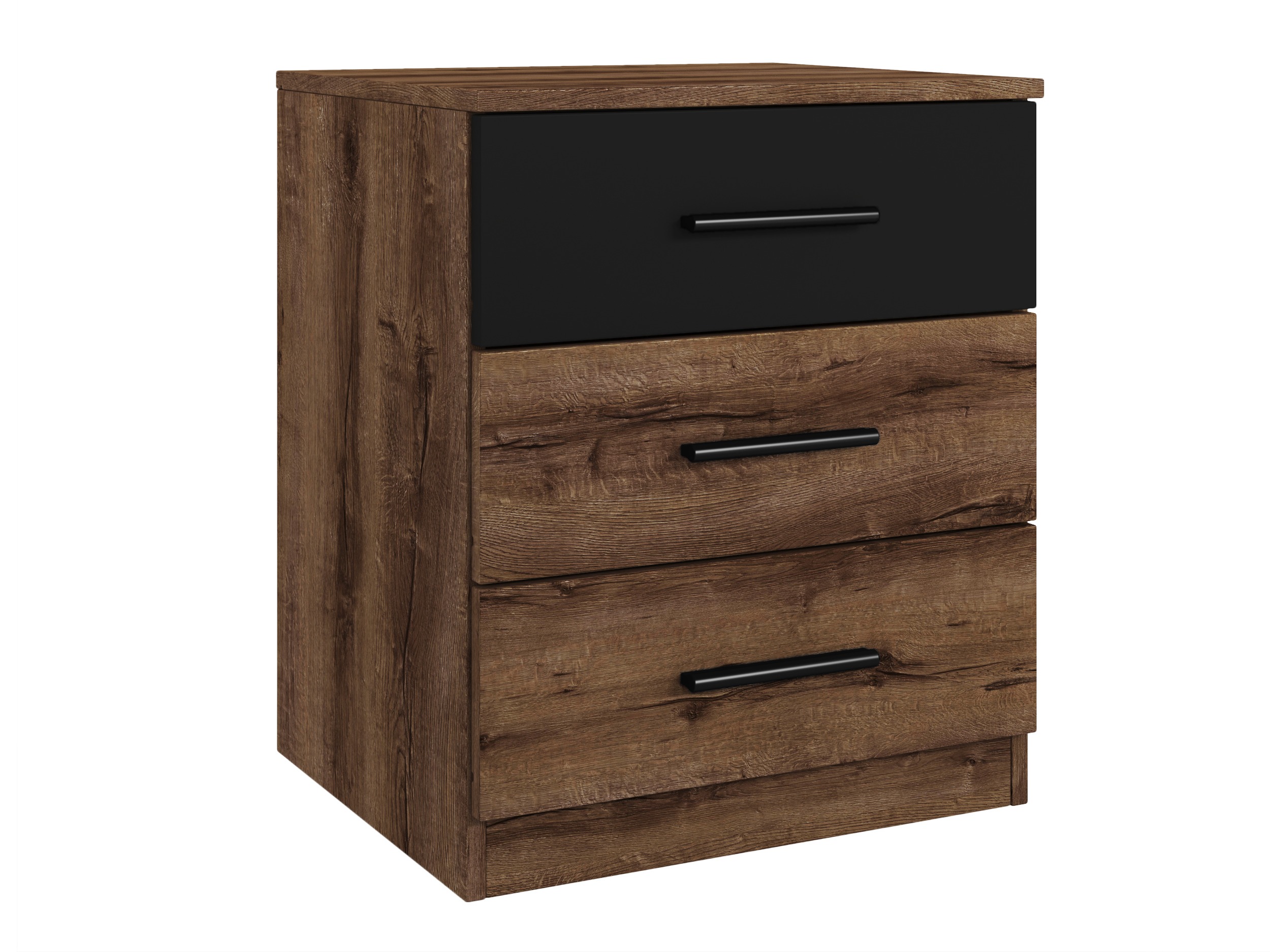 Bedside table Melvele 100 (Monastery oak + Black)