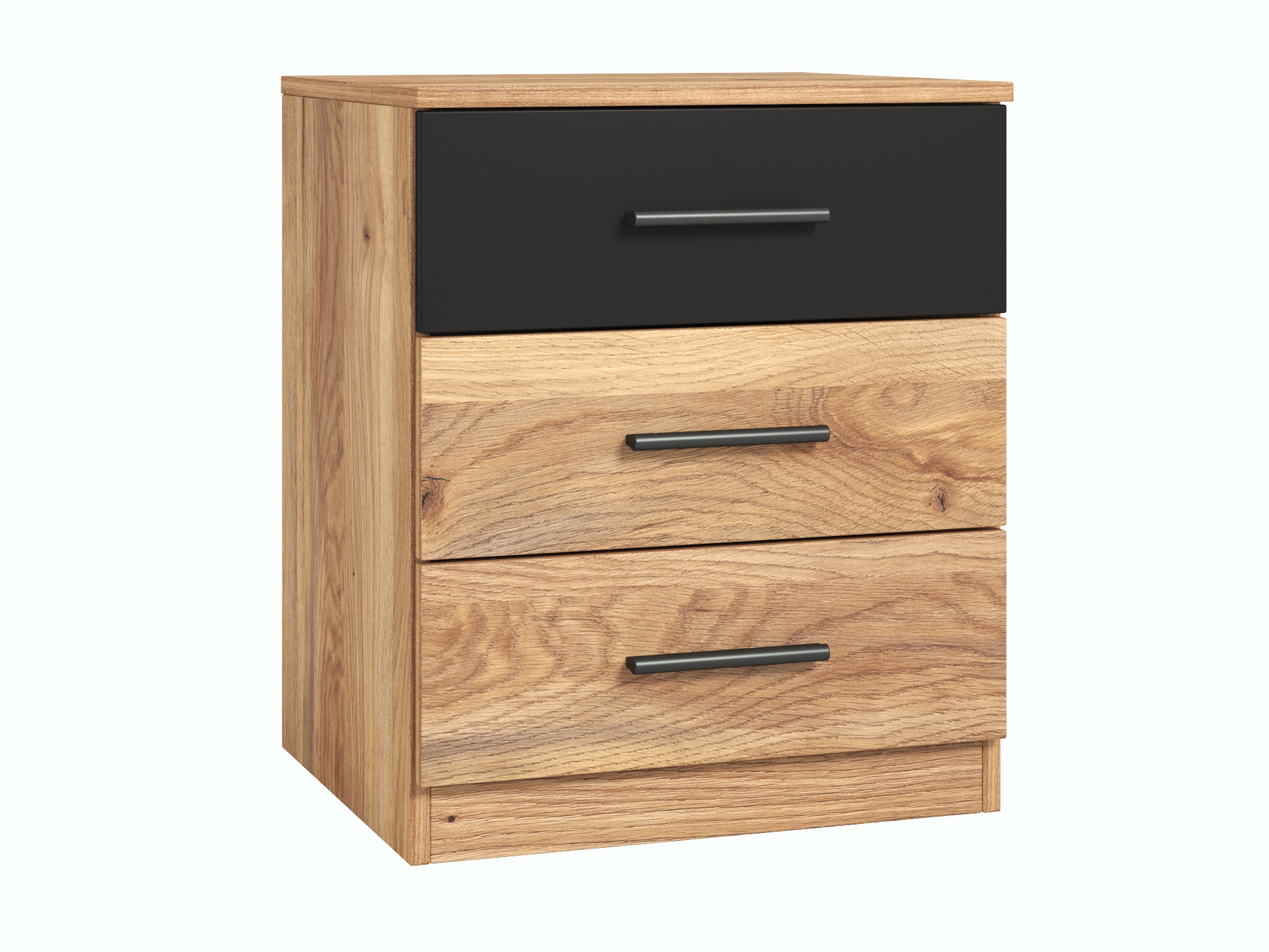 Bedside table Melvele 100 (Oak + Black)