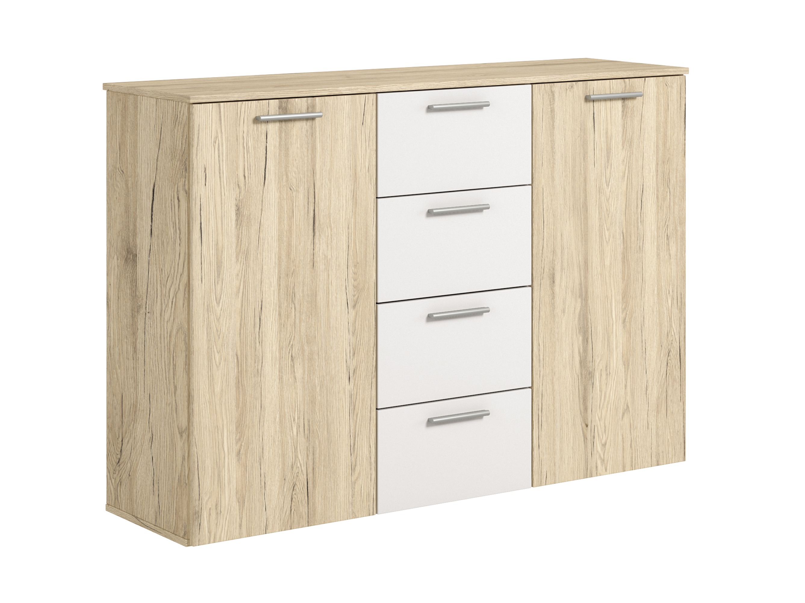 Chest of drawers Melvele 101 (San Remo oak + White)