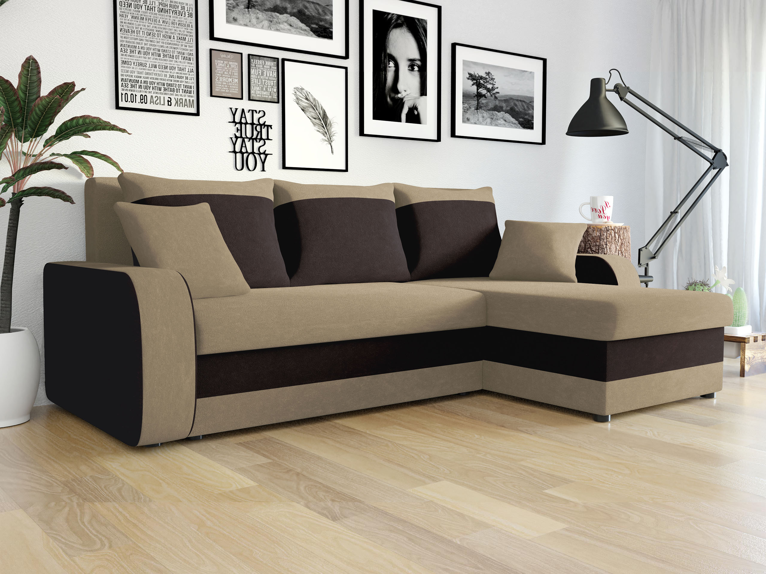 Corner sofa Comfivo Melissa I (Alova 07 + Alova 68)