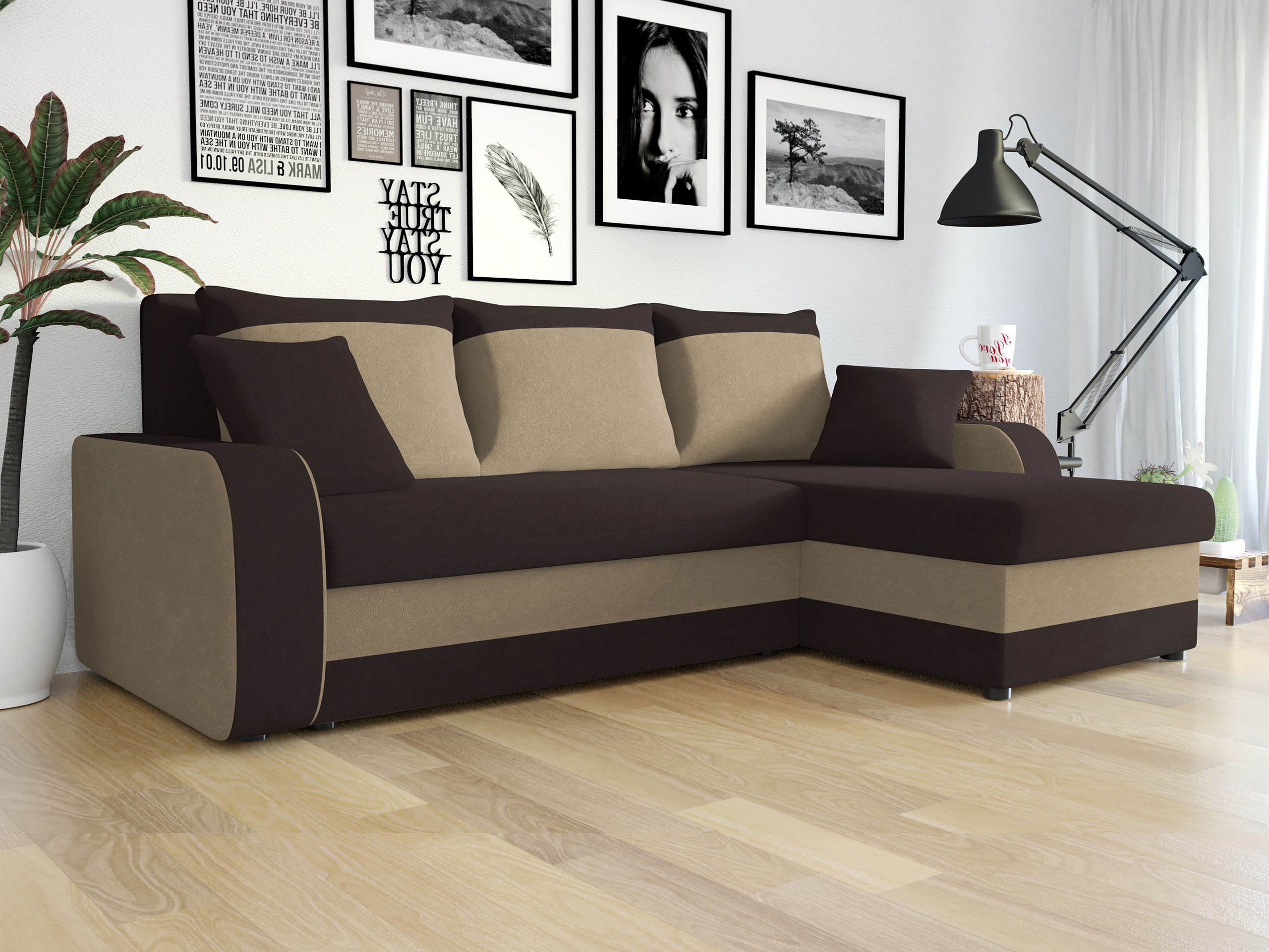 Corner sofa Comfivo Melissa I (Alova 68 + Alova 07)