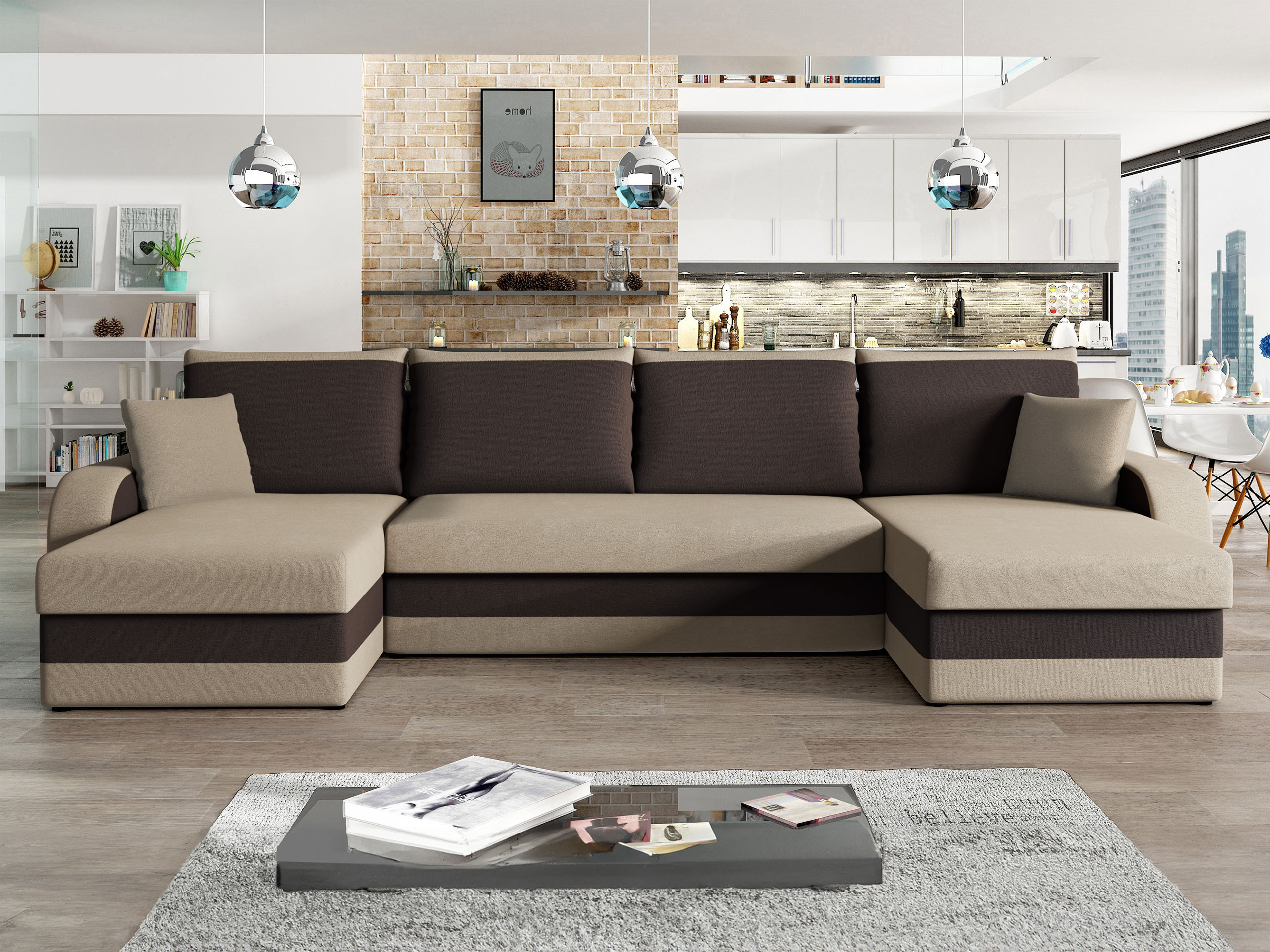 Corner sofa Comfivo Melissa IV (Alova 07 + Alova 68)