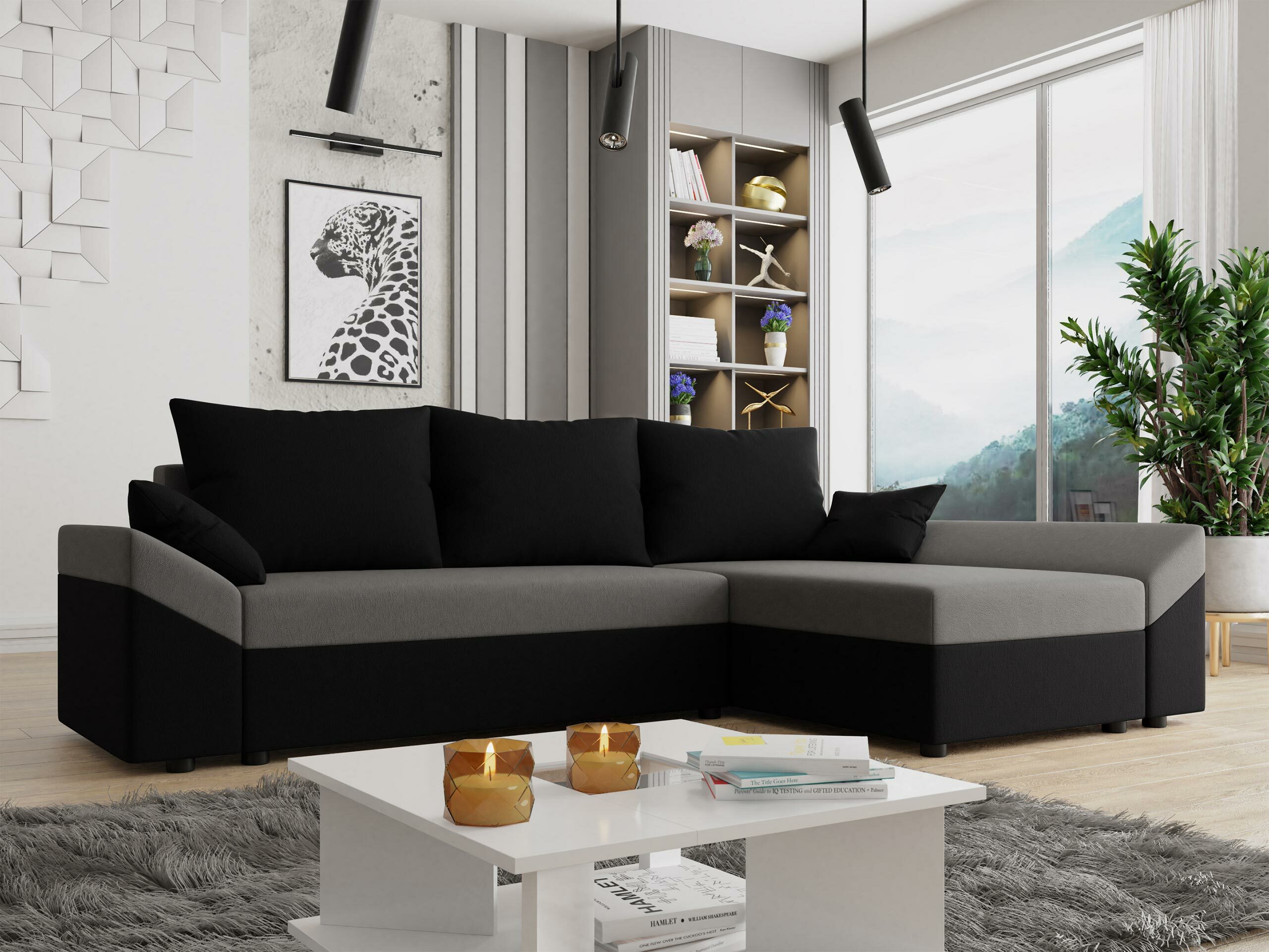 Corner sofa Memphis 104 (Alova 04 + Alova 36)