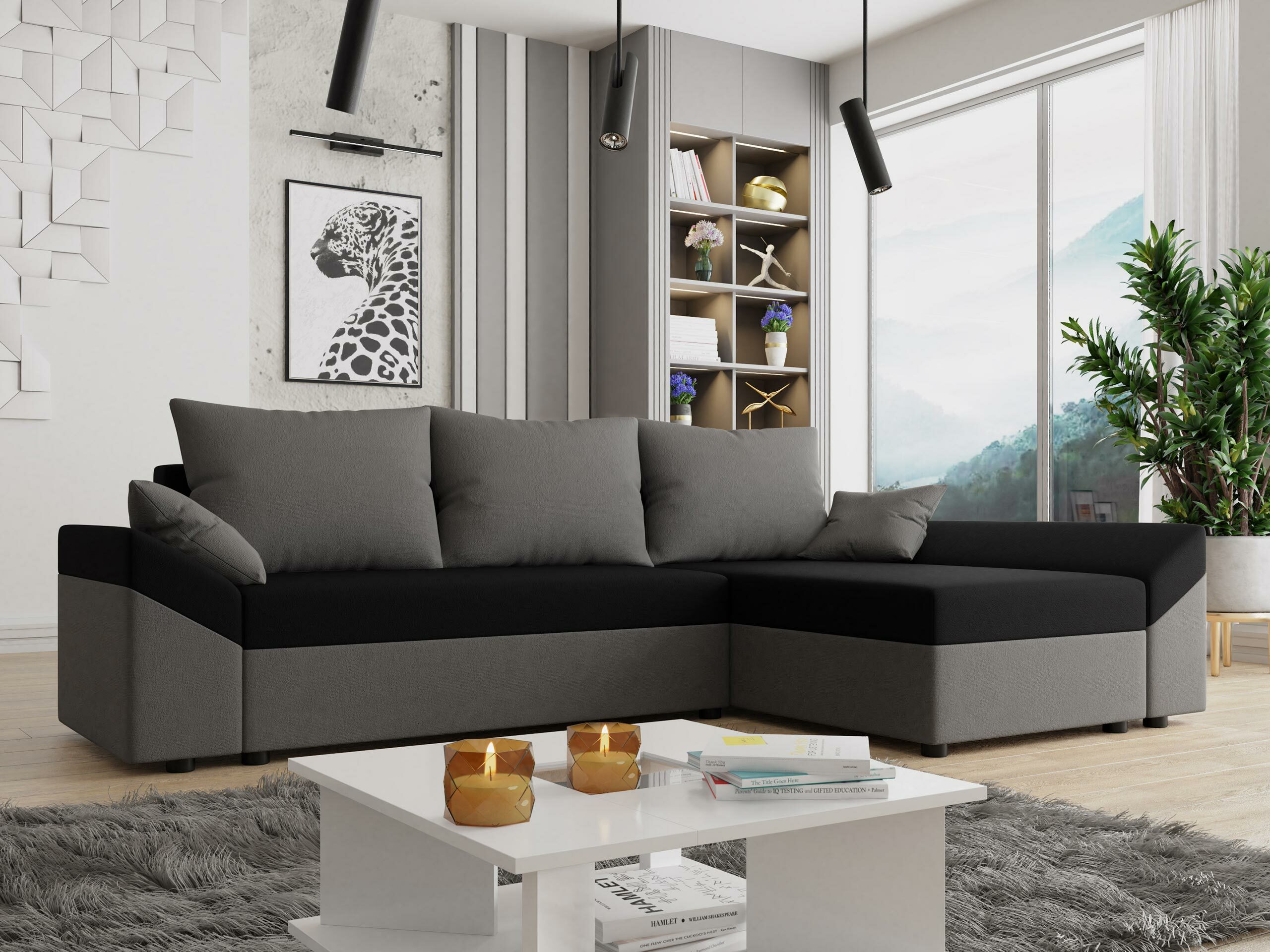 Corner sofa Memphis 104 (Alova 36 + Alova 04)