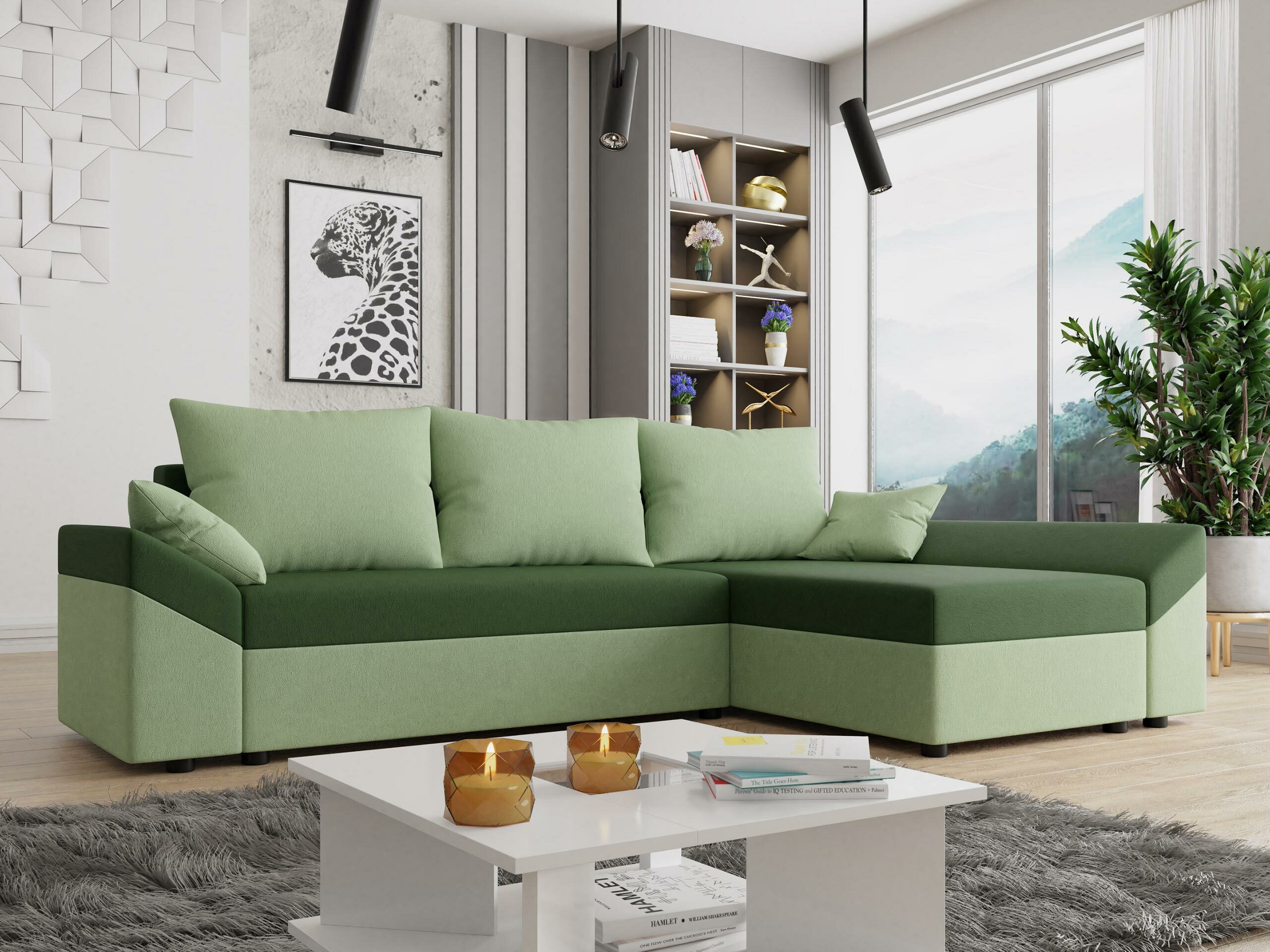 Corner sofa Memphis 104 (Mikrofaza 0009 + Mikrofaza 0010)