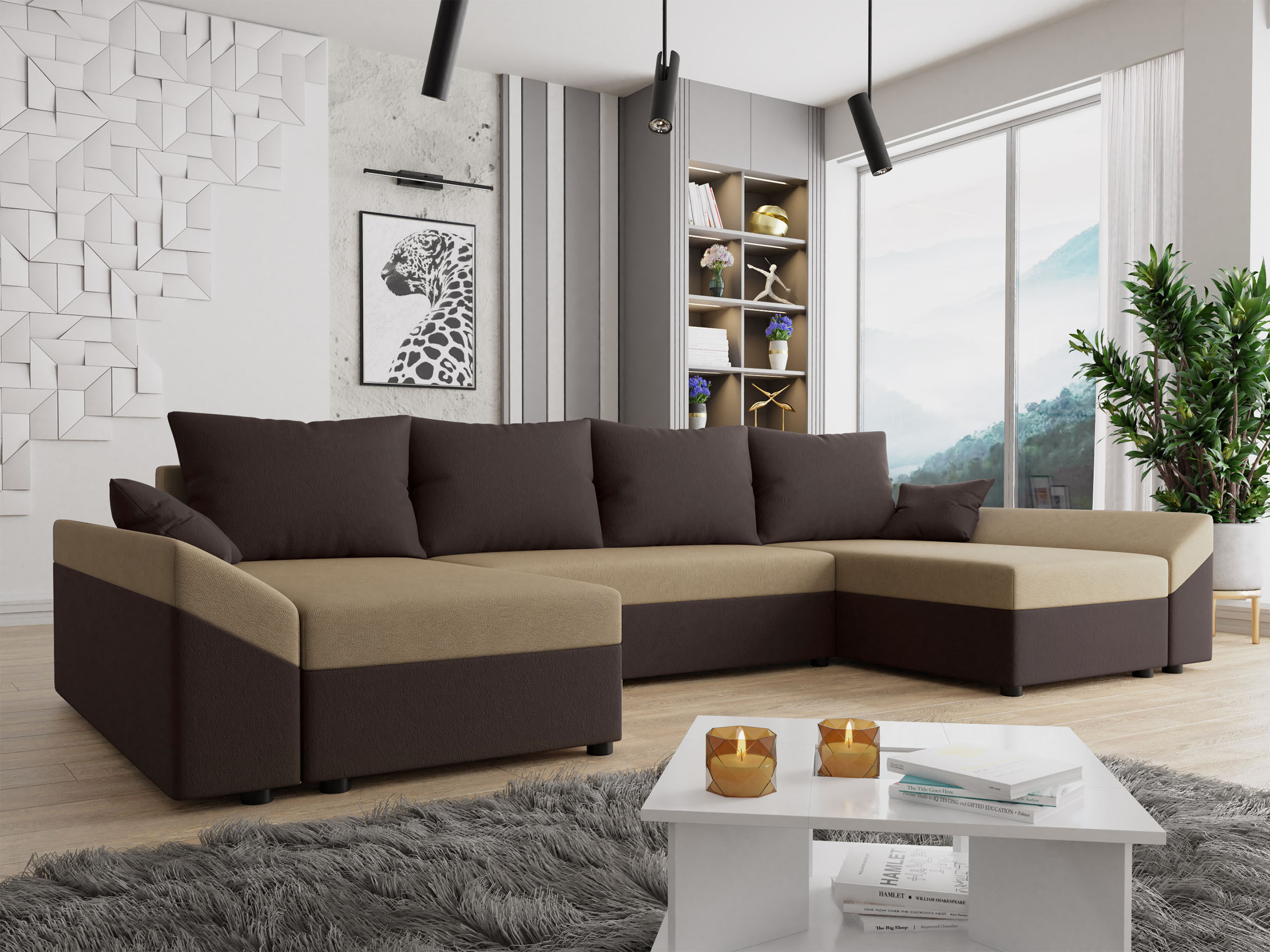Corner sofa Memphis 105 (Alova 68 + Alova 07)