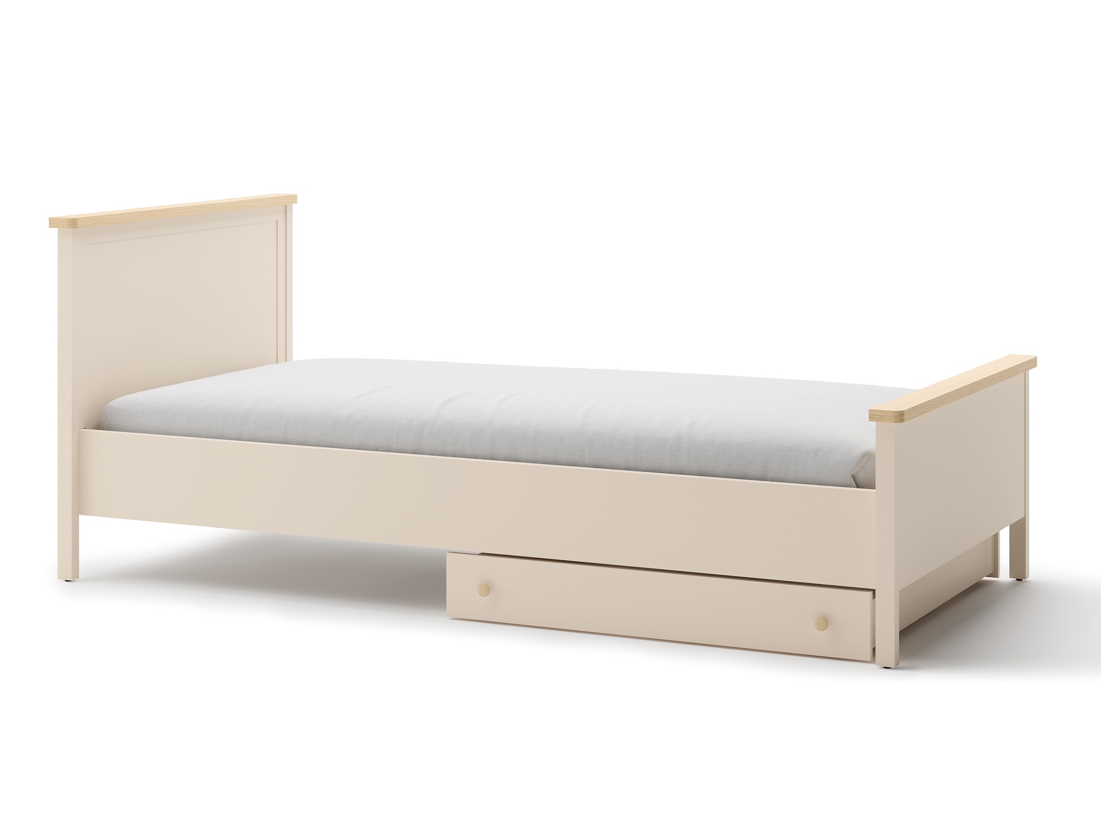 Bed Romelbo 148 (Beige + Oak)