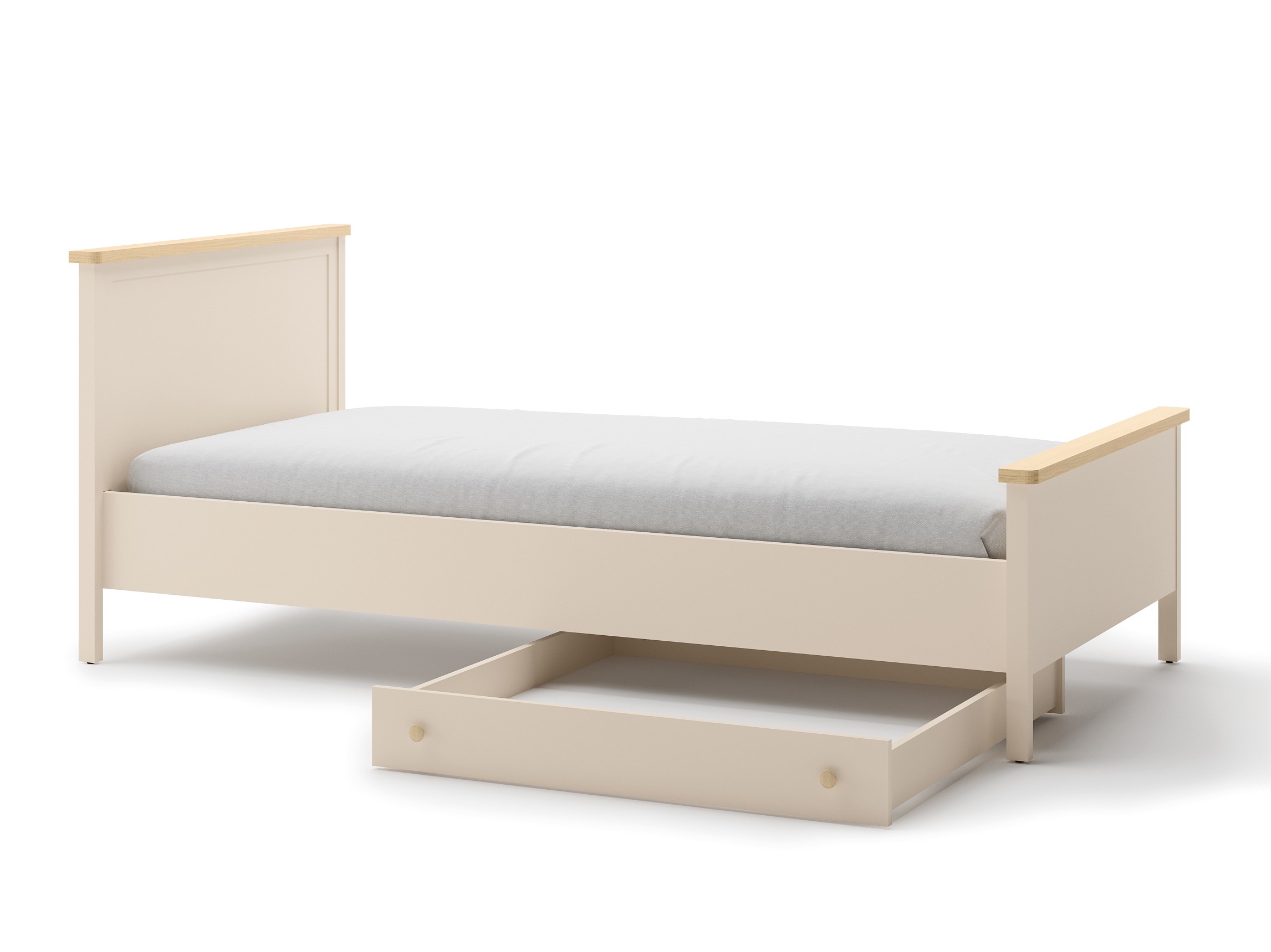 Bed Romelbo 148 (Beige + Oak)
