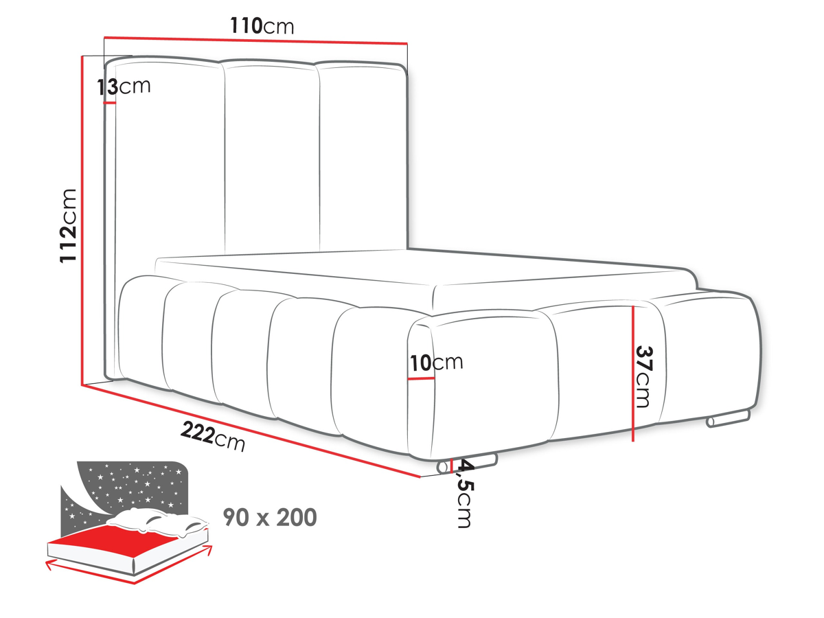 Bed TrendyNest 119 (Paros 05)