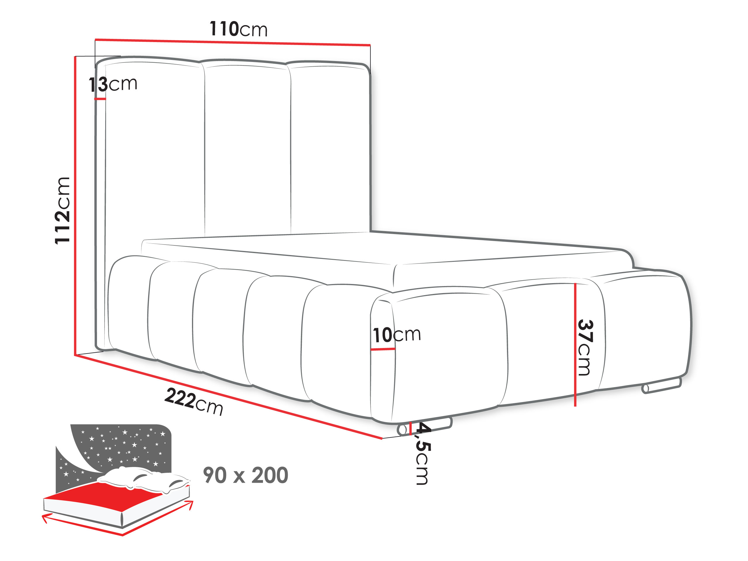 Bed TrendyNest Alceus II (Abriamo 04)