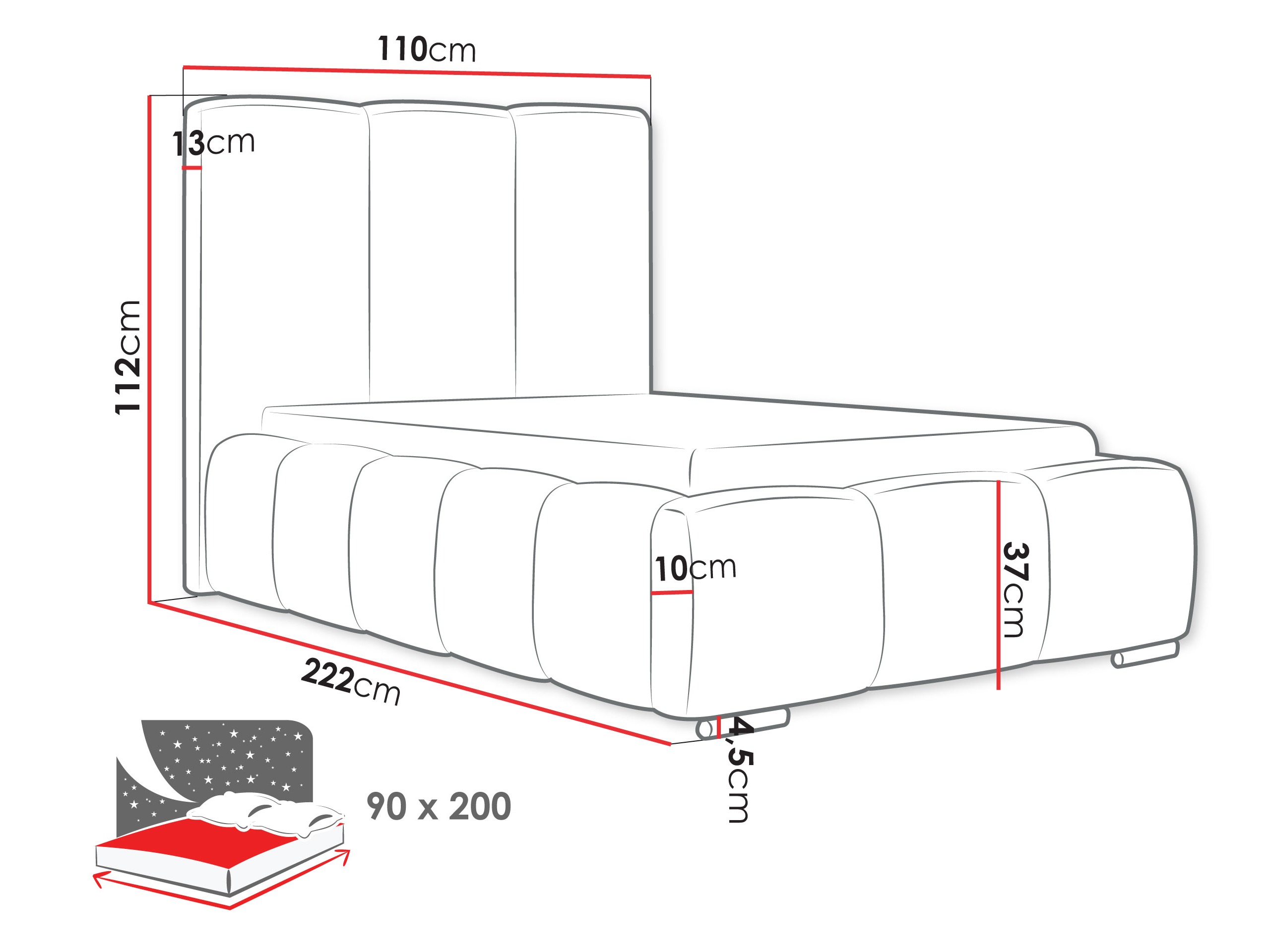 Bed TrendyNest Alceus II (Kronos 19)