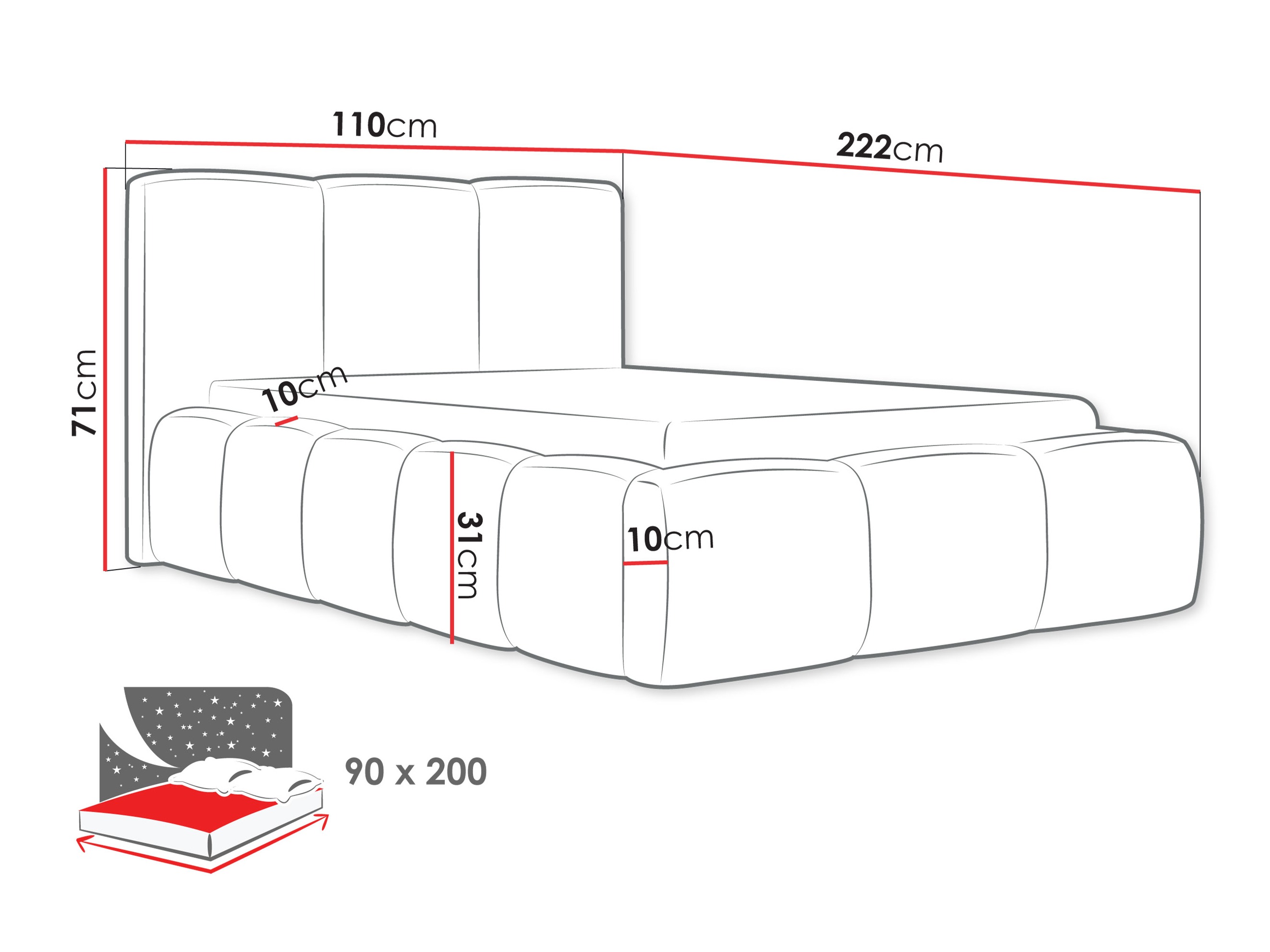 Bed TrendyNest Vulpora II (Abriamo 08)