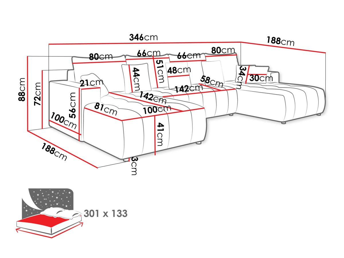 Corner sofa Bountiful 105 (Velo 621)