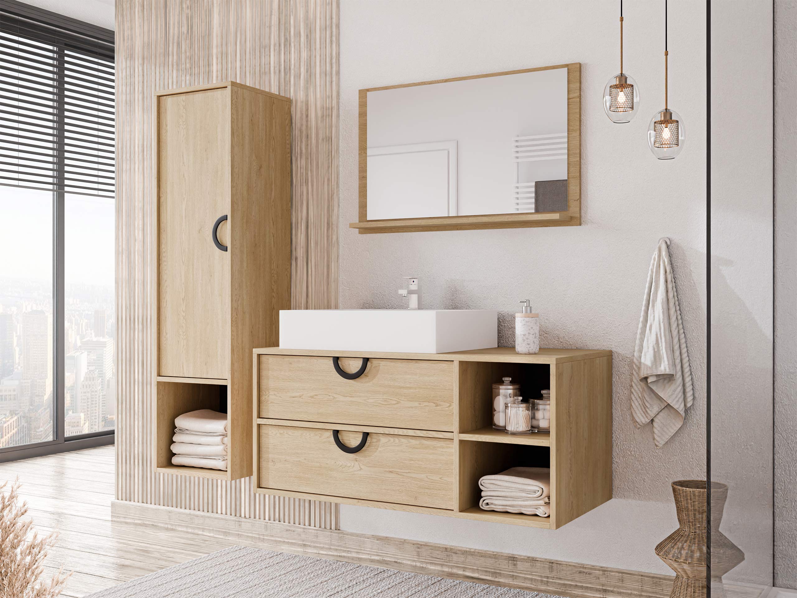 Bathroom set Sodalis (Oak)