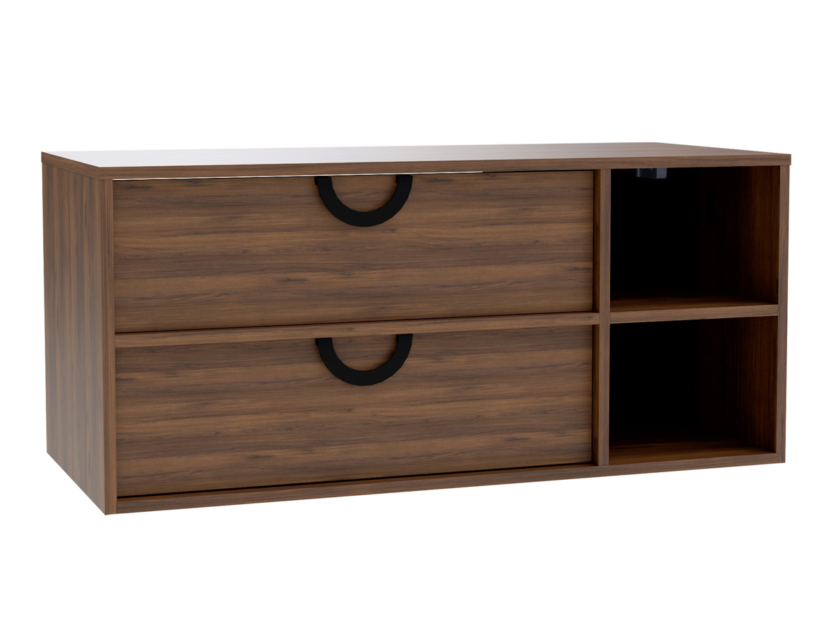 Wall-mounted bathroom cabinet for washbasin Providence 193 (Walnut)