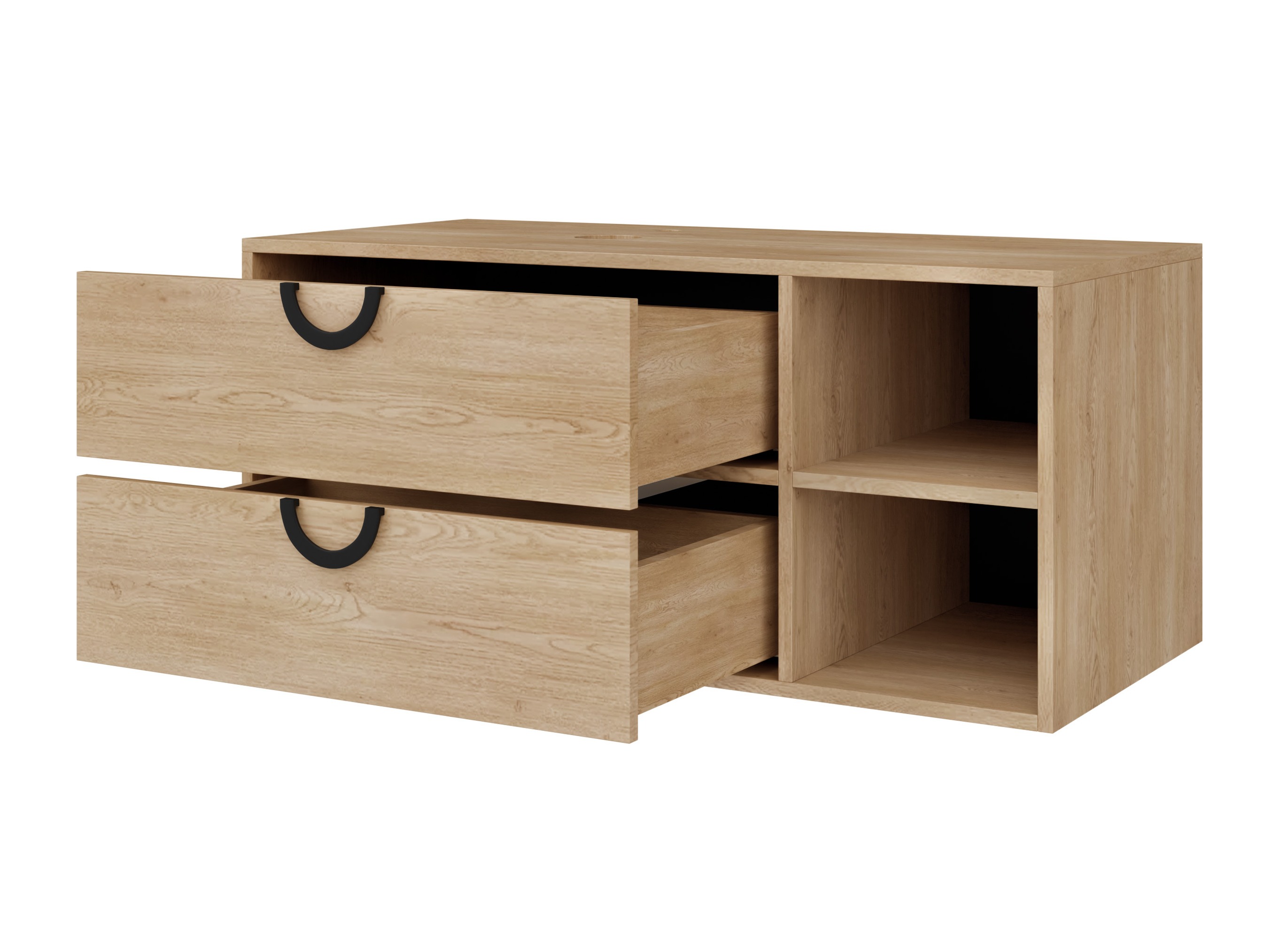 Wall-mounted bathroom cabinet for washbasin Sodalis (Oak)