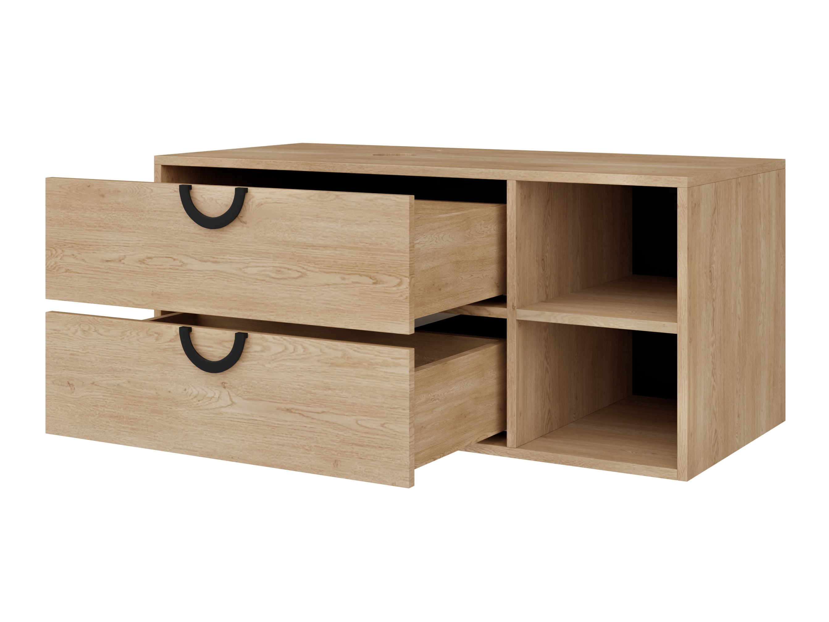 Wall-mounted bathroom cabinet for washbasin Sodalis (Walnut)