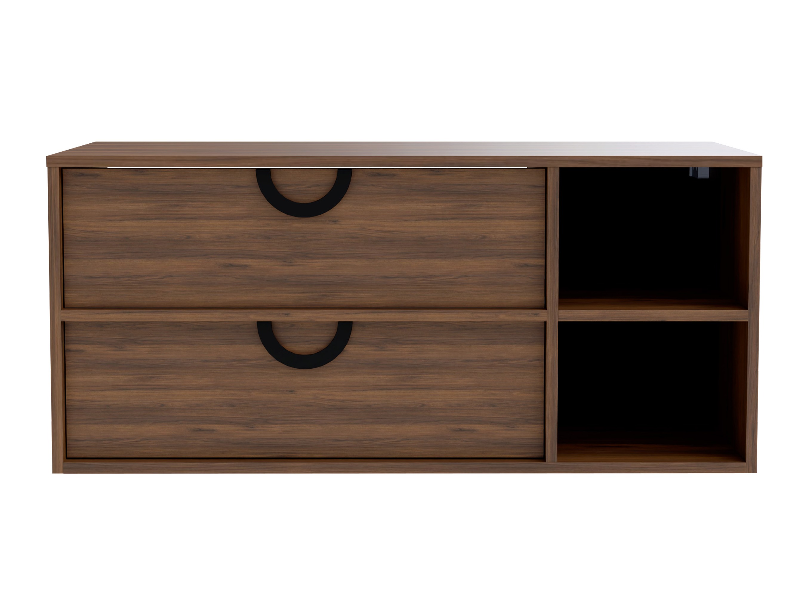 Wall-mounted bathroom cabinet for washbasin Sodalis (Walnut)