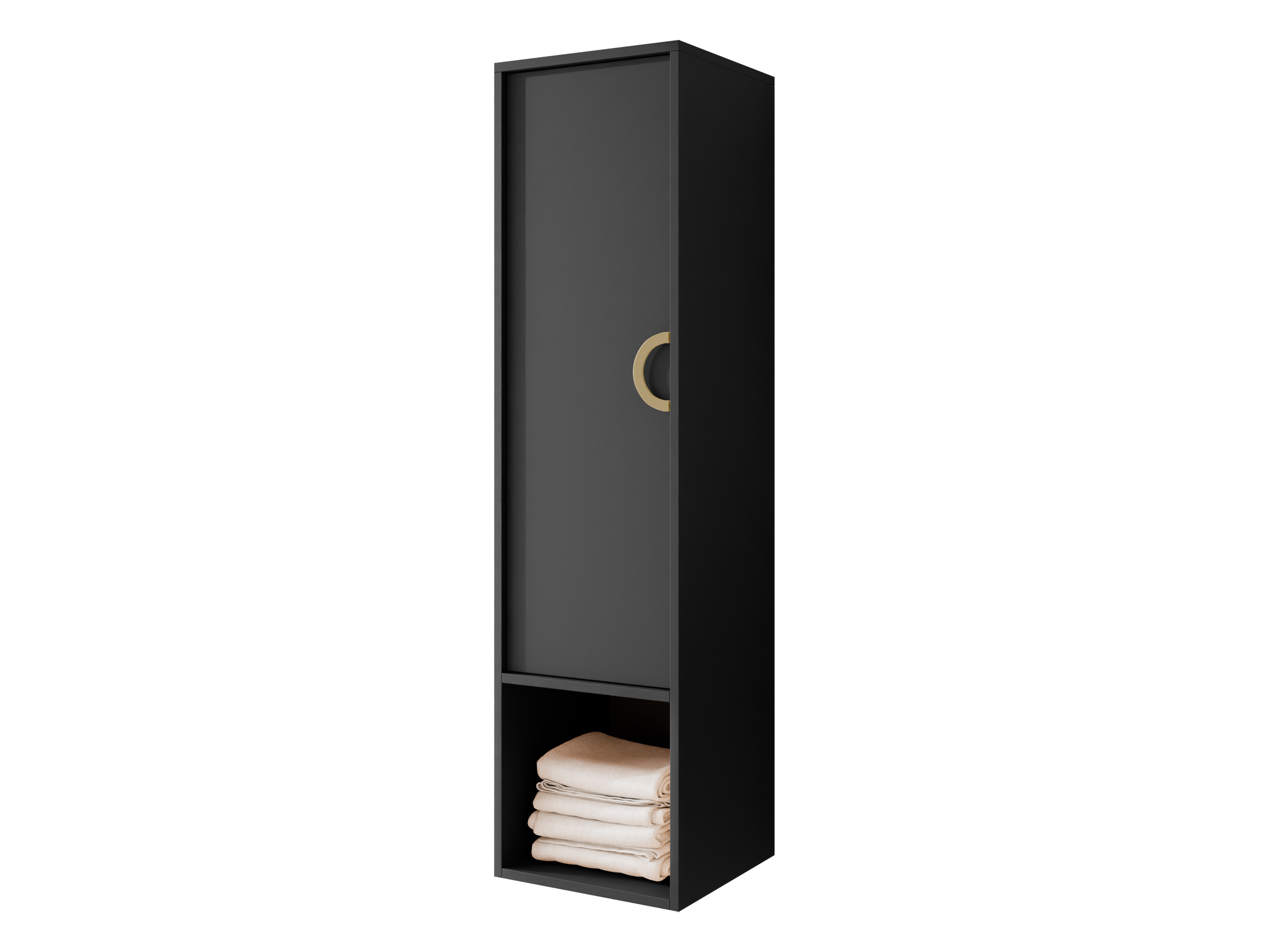 Wall-mounted bathroom cabinet Sodalis (Black)