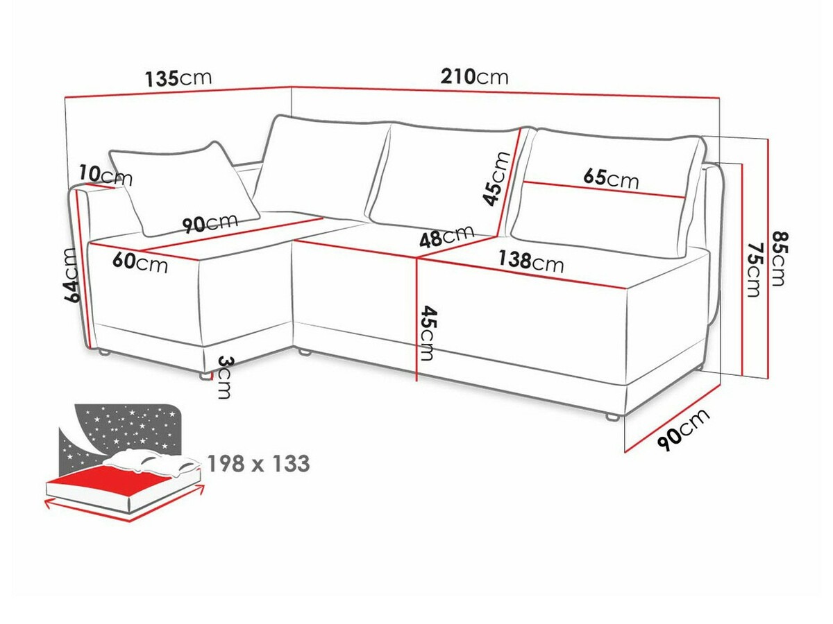 Corner sofa Columbus 149 (Poso 125)