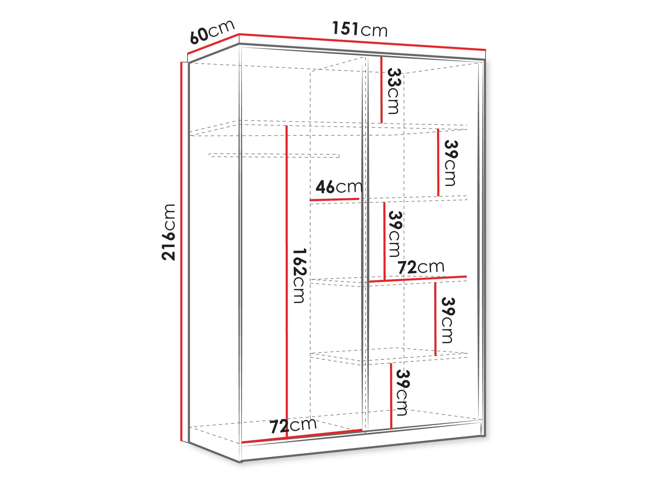 Wardrobe Comfivo Larmire 124 (Beige)