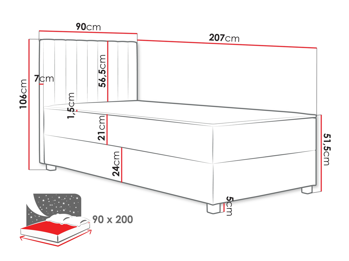 Continental bed Sanford 108 (Manila 16)