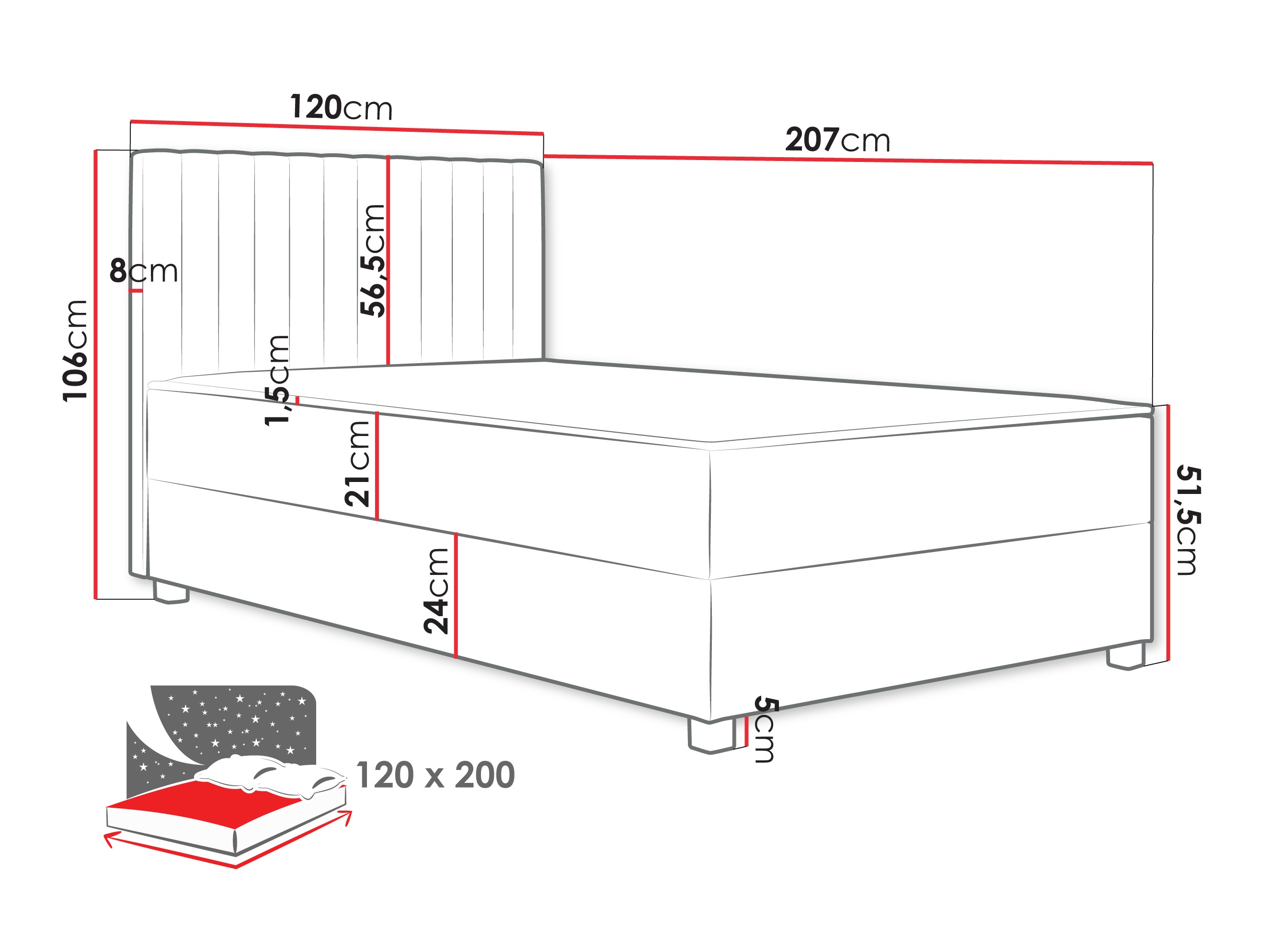Continental bed Soral (Manila 09)