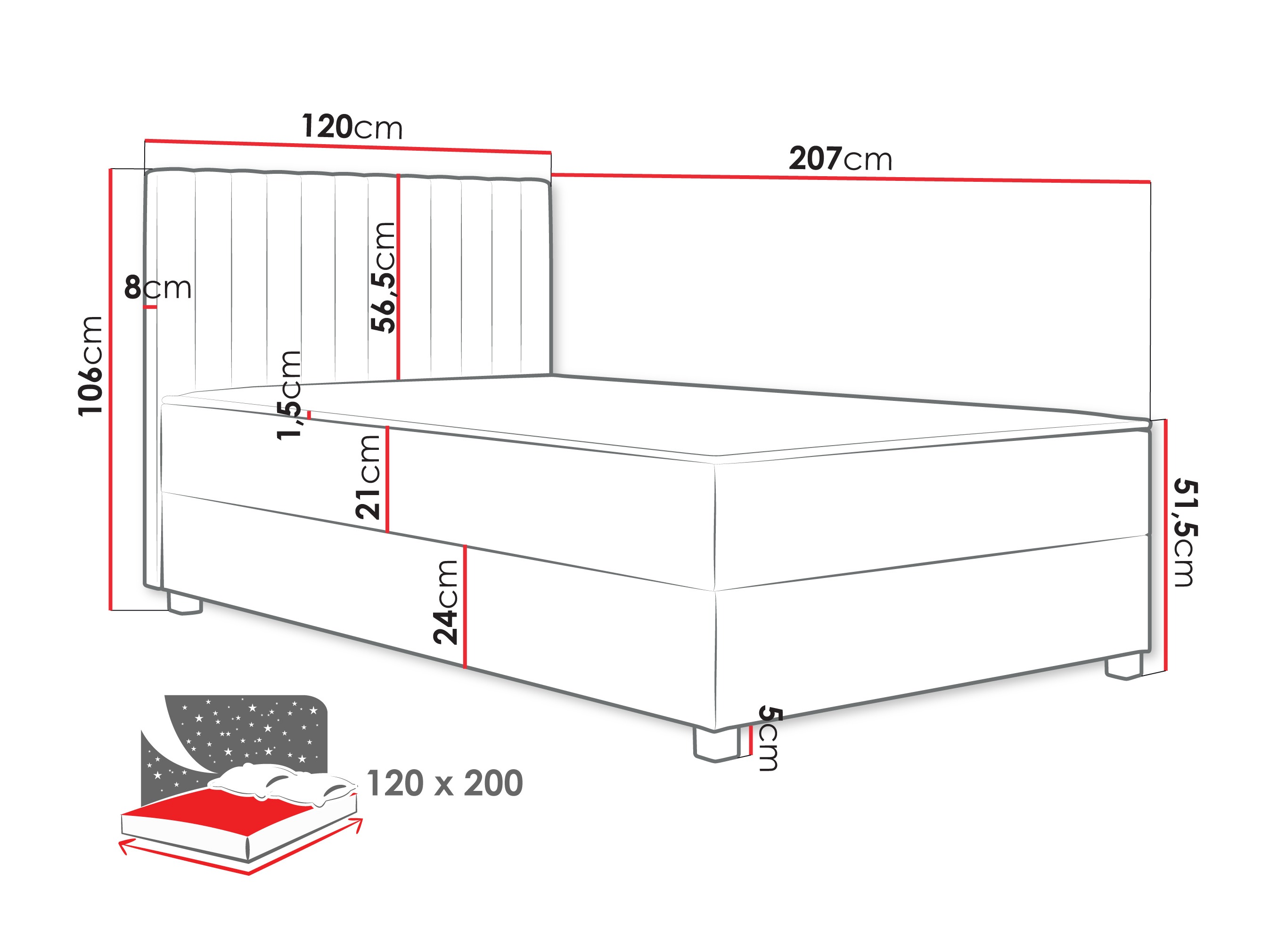 Continental bed Soral (Manila 14)