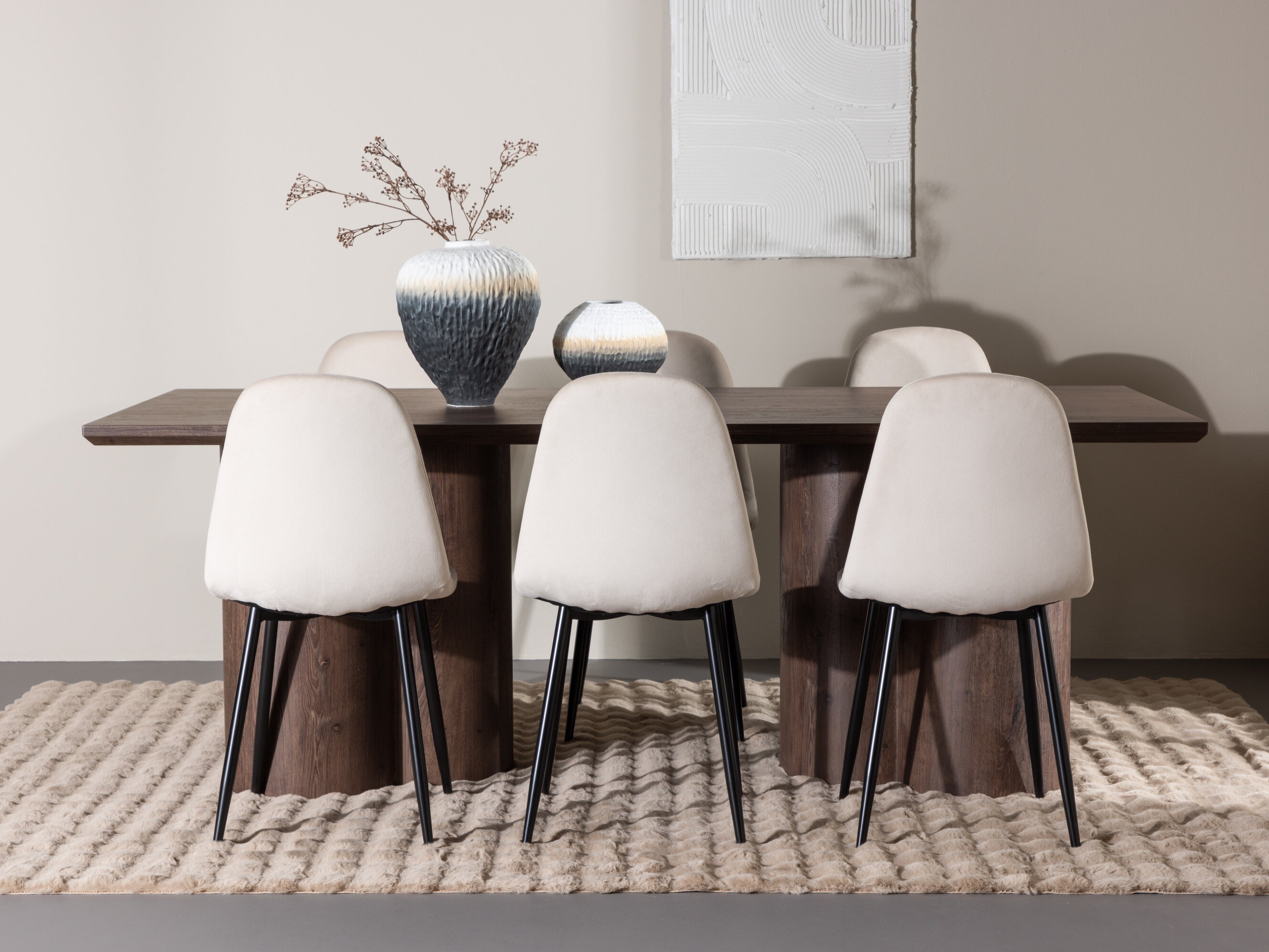 Dining set Dallas 4959 (Beige + Black)