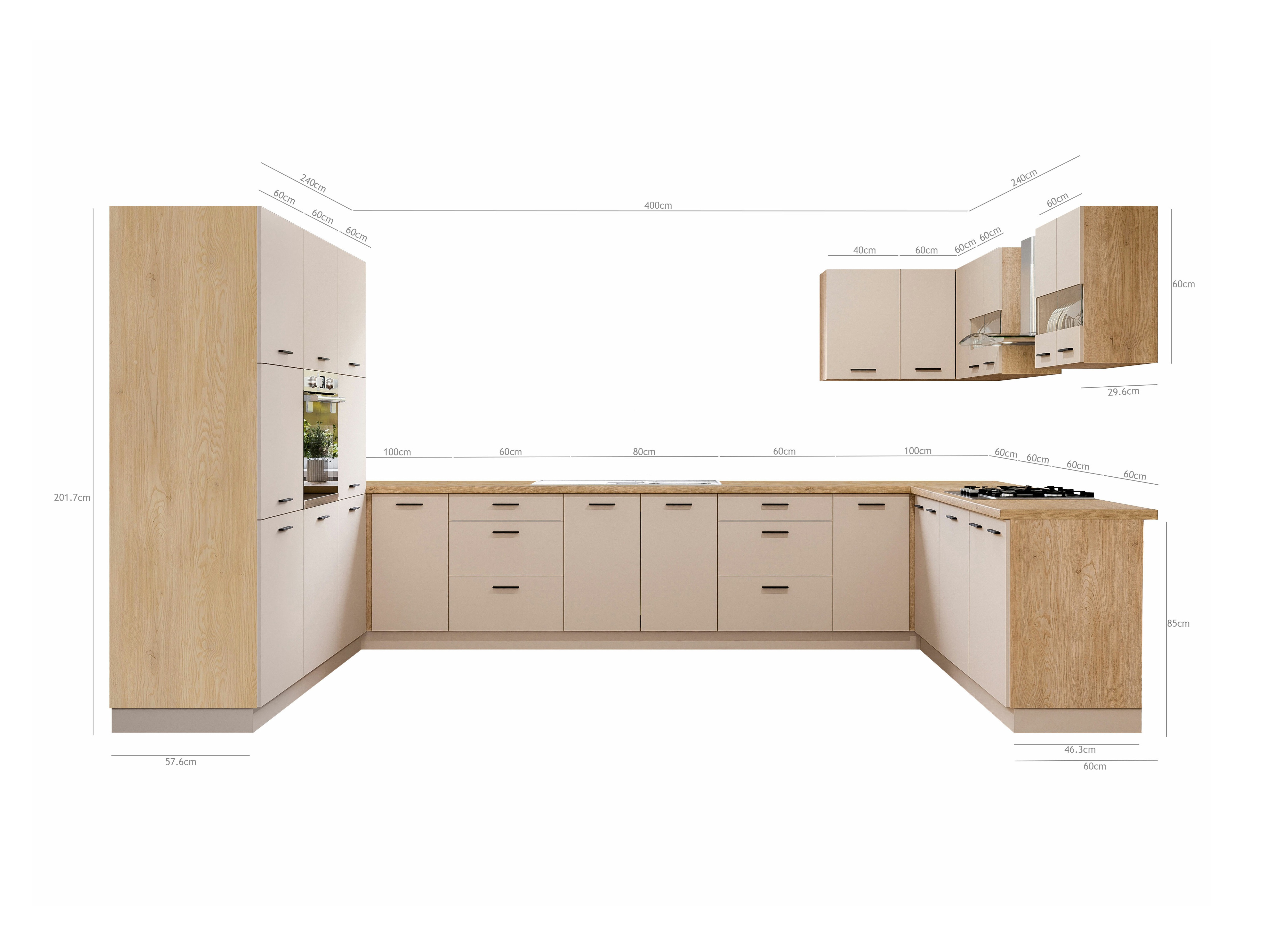 Modular kitchen set Ati Cashmere 134