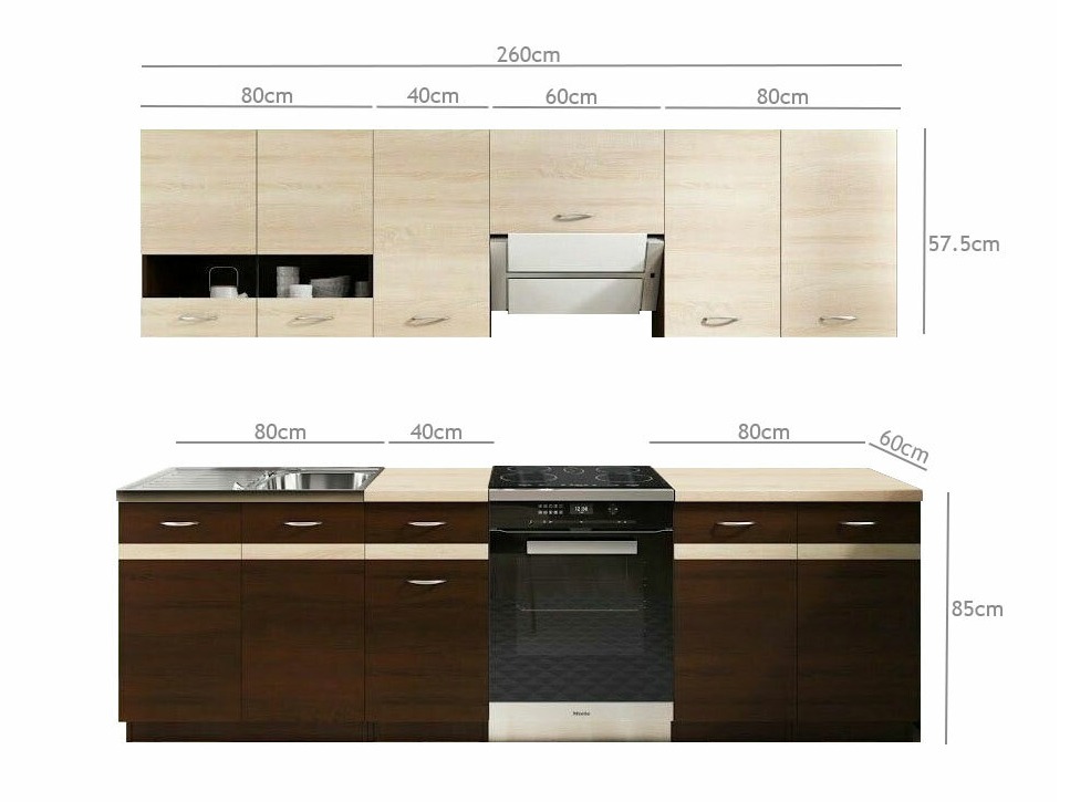 Modular kitchen set Eli Dark 113
