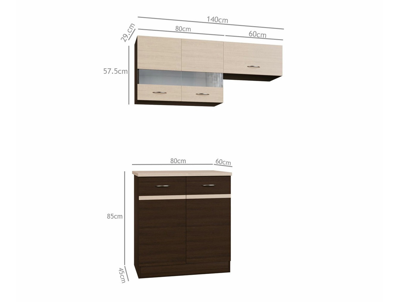 Modular kitchen set Eli Dark 116